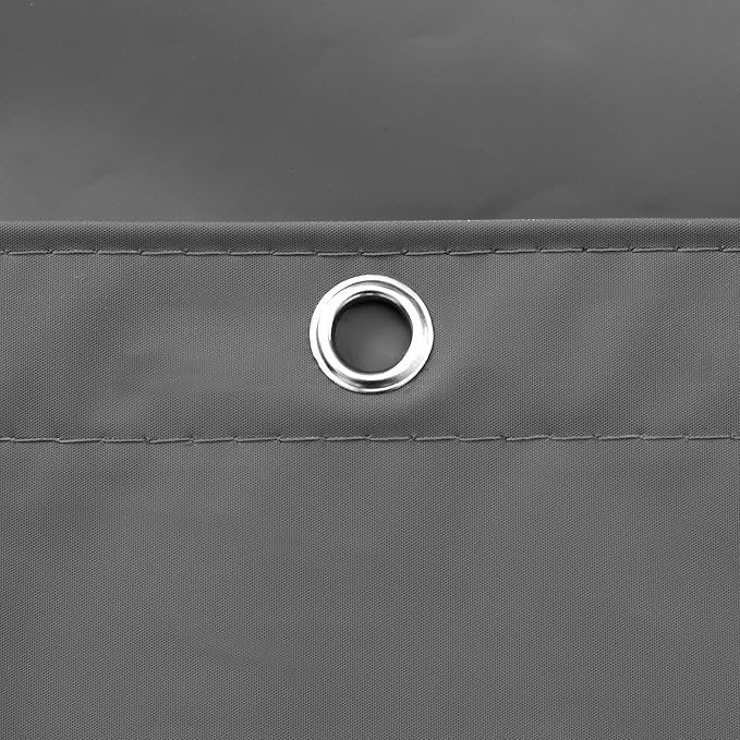Barossa Design Gray Shower Curtain Liner with 6 Magnets - Heavy Duty Waterproof PEVA Shower Liner for Bathroom, 72" x 72" Standard Size, Metal Grommets - Dark Gray, 72x72
