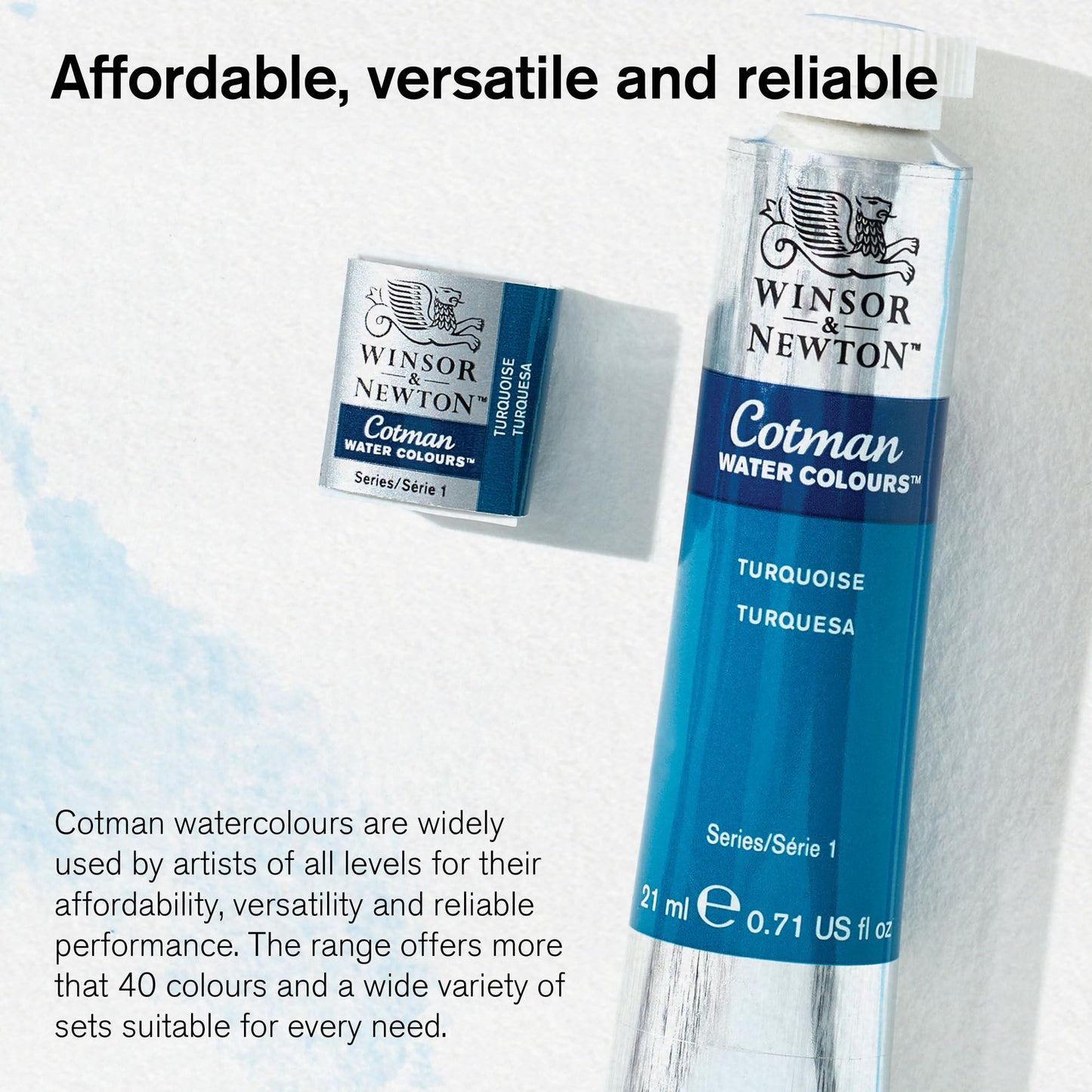 Winsor & Newton Cotman Watercolor Paint, 21ml (0.71-oz), Pewter
