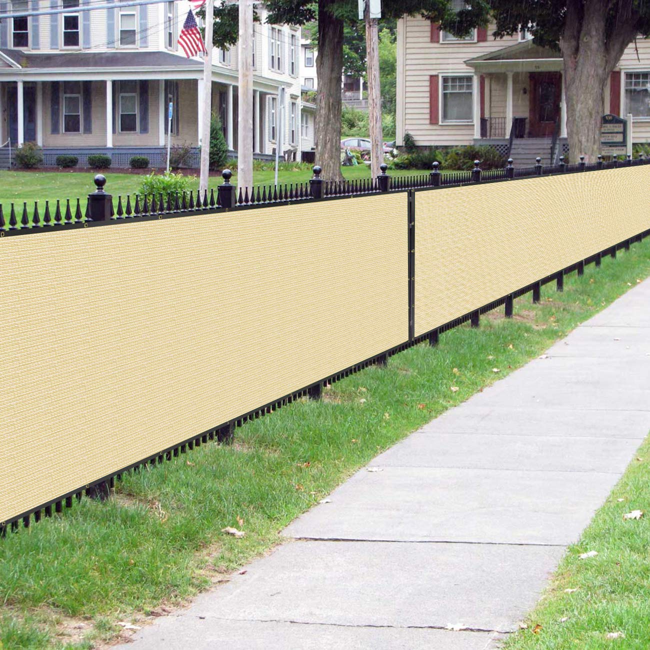 Sunnyglade 4 feet x 100 feet Privacy Screen Fence Heavy Duty Fencing Mesh Shade Net Cover for Wall Garden Yard Backyard (Black, 4 ft X 100 ft)