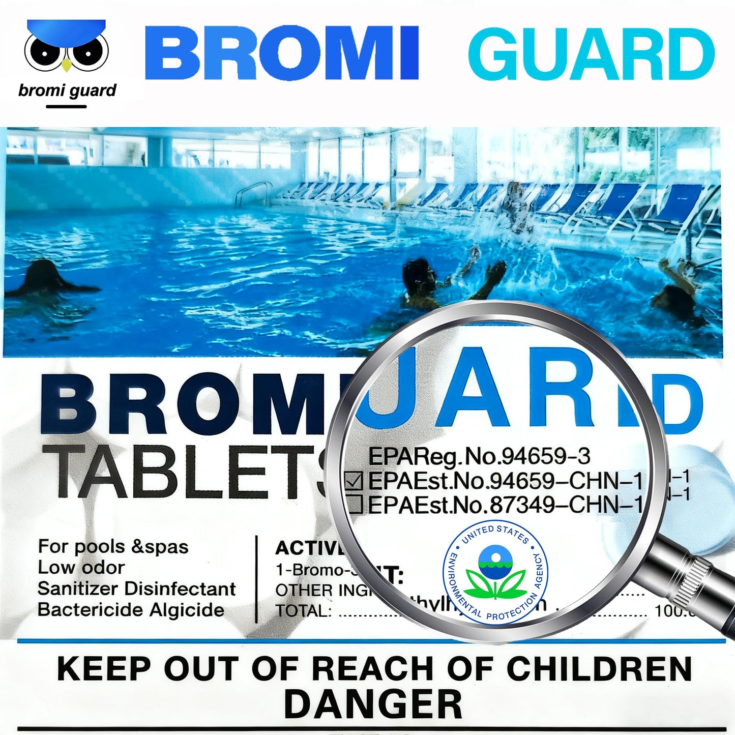 1 Inch 2.5 Lbs Bromine Tablets for Spa Hot Tub Chemical Tabs Brominating Tablets Spa Hot Tub Chemical Sanitizer