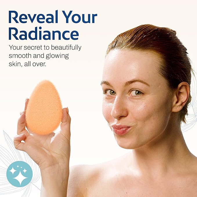 HartFelt [10 Pack] Gentle Exfoliating Facial Sponge for Face - Daily Cleansing Scrubber - Buf Dirt Away with Puf styled Reusable Face Pads for Removing Makeup, Dirt, and Dead Skin