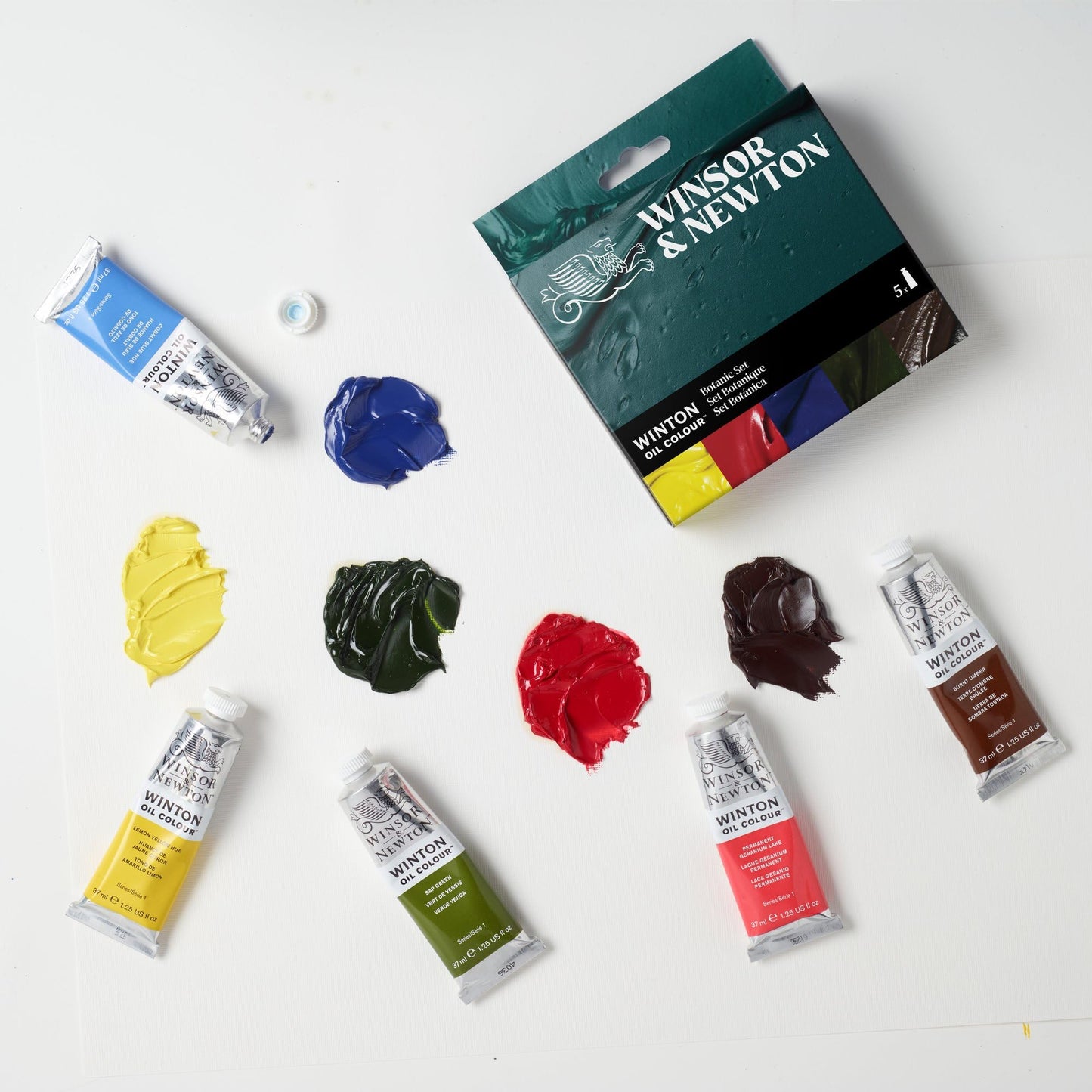 Winsor & Newton Winton Oil Color Paint Set, Botanicals, 5 x 37ml Tubes