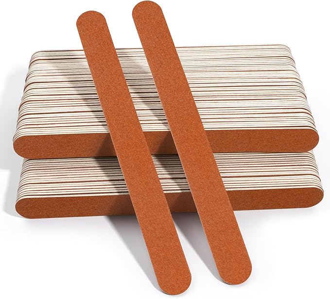Canvalite Nail File Large Emery Boards for Nails,180 Grit Nail Files for Natural Nails, Thin Emory Nail File Pack Manicure Tool for Home Use 100PCS