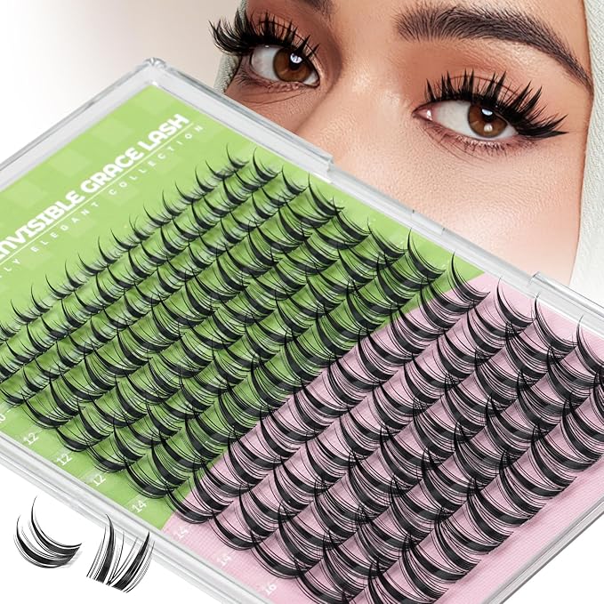 KEYYOU Bunny lash clusters manga lash clusters C Curl bunny lashes anime lashes Wispy Natural Invisible Band Lash with Waterproof DIY Lash Extension at Home(Bunny-8-18MIX)