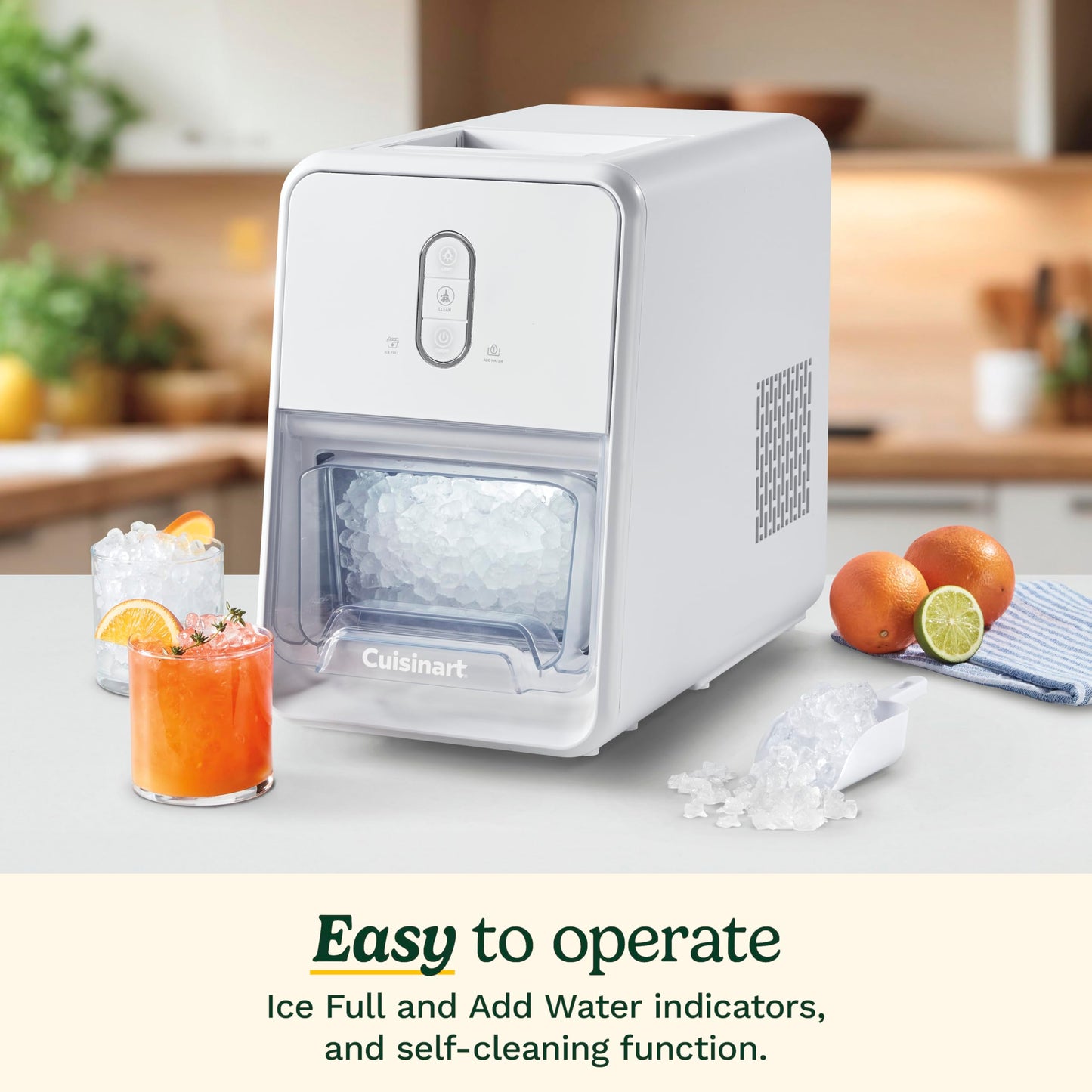 Cuisinart Counter-Top Nugget Ice Cube Maker, White, IMC-12