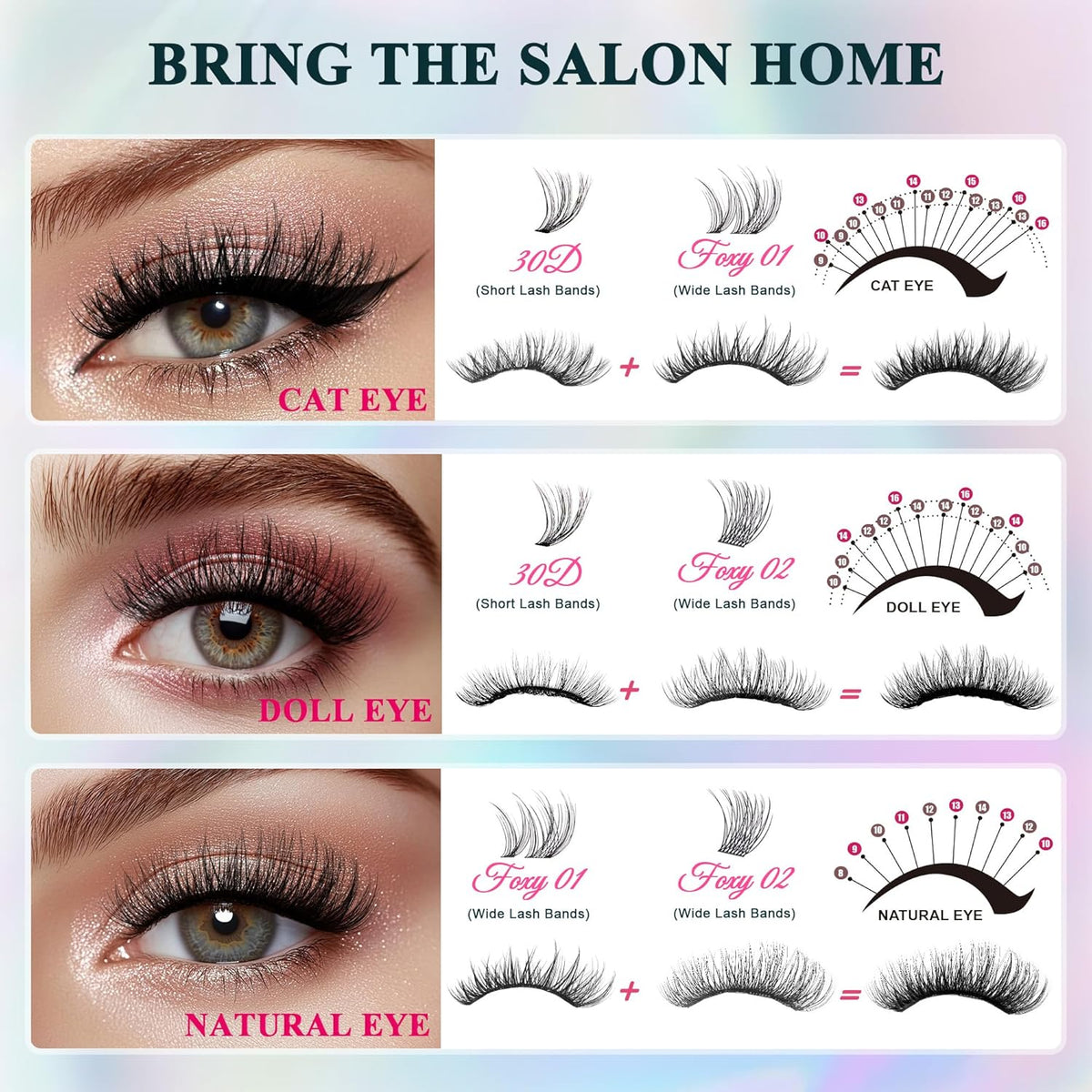 Lash Clusters Wispy - Lash Clusters,30D 40D Lash Clusters For Natural Look WideSpan 8-16MM Eyelash Clusters D Curl Lash Clusters For DIY Lashes At Home