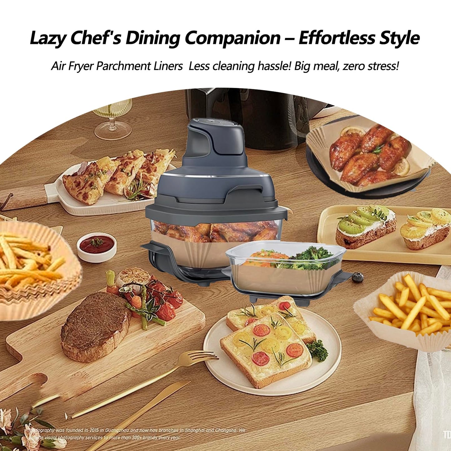 300PCS Air Fryer Liners disposable for Ninja Crispi,Air Fryer Accessories for Ninja Crispi 4-in-1 Portable Glass Cooking System,Ninja Crispi Containers