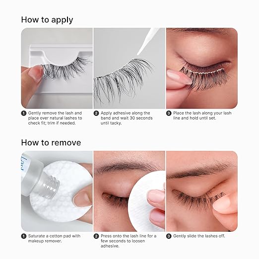 Kiss Lash Adhesive, Lash Glue, 24hr Strip Eyelash Adhesive, Clear, Includes Lash Adhesive, Long Lasting Wear, Can Be Used with Strip Lashes and Lash Clusters
