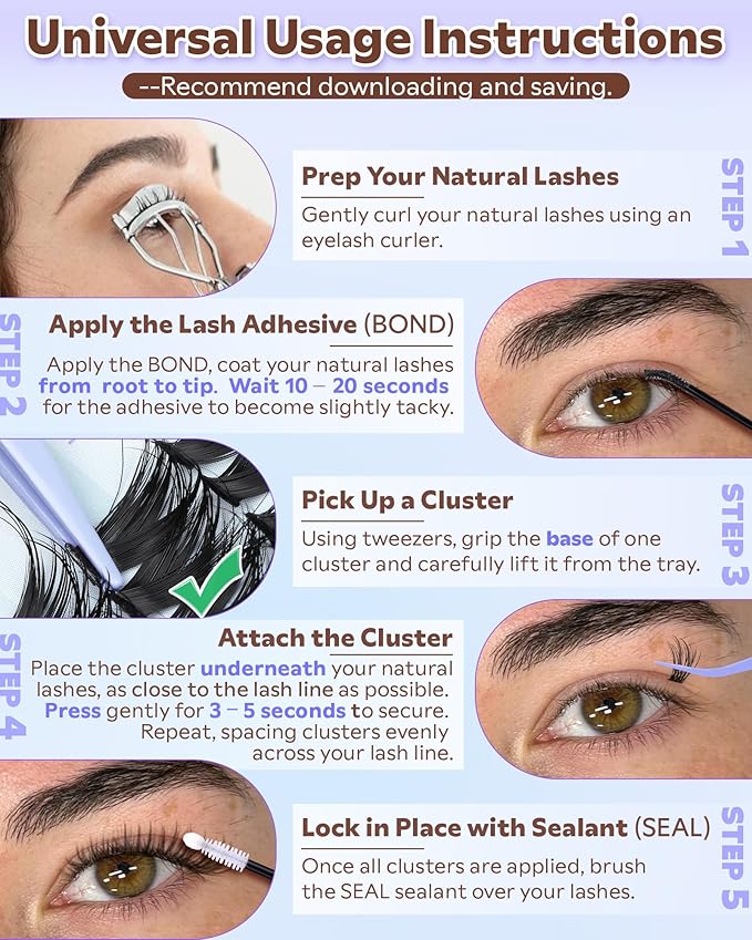 Goddvenus Wispy Lash Clusters Kit Natural Fairy Wet Eyelash Clusters Kit 300 Pcs Cluster Eyelash Extensions Kit for DIY Reusable Waterproof Individual Lash Extension (10-16mm CC Curl)