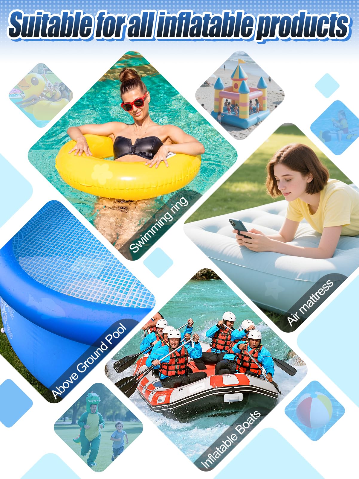 Aulock Exlarge Clear Pool Liner Repair Patch - 4ft x 2.8ft Self-Adhesive PVC Vinyl Patch Kit for In-Ground or Above Ground Pools Inflatable Swimming Pools Boat Air Mattress