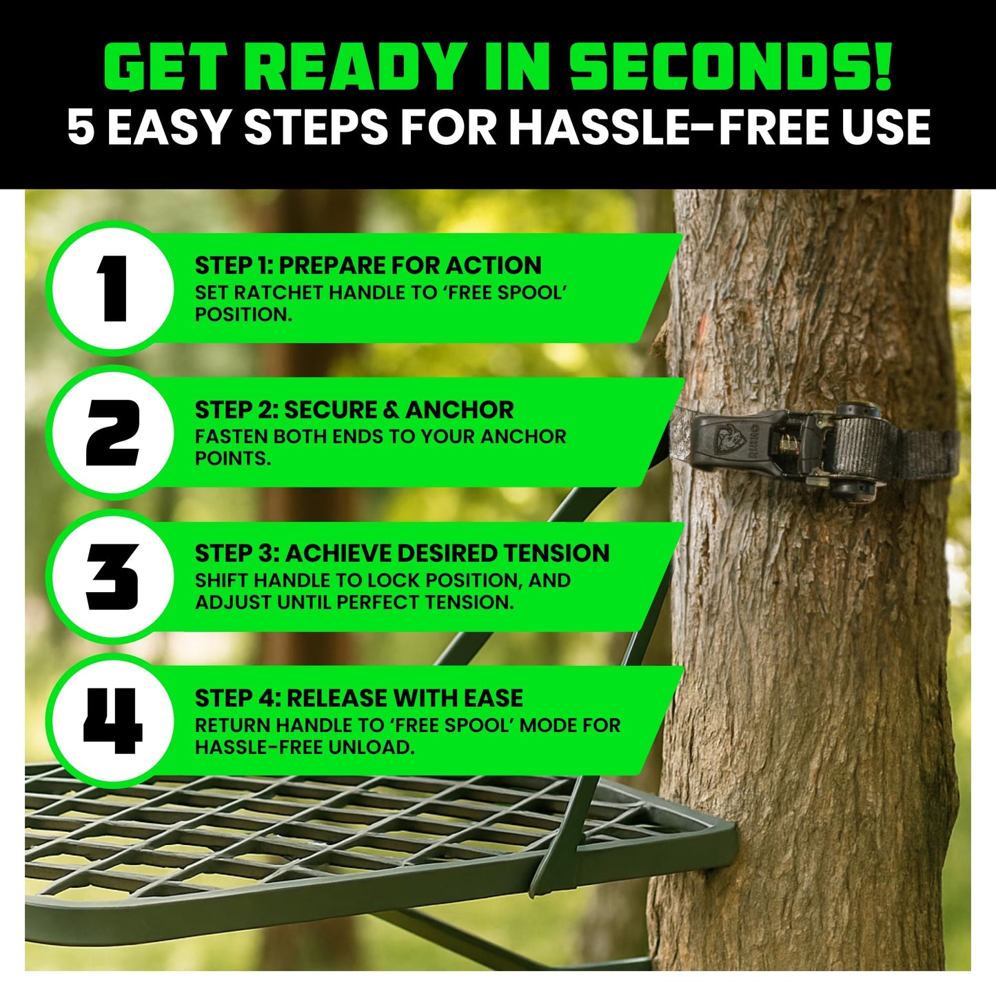 Rhino USA x Realtree Ratchet Straps Tie Downs (4PK) - 1" x15' (1,823lb Break Strength) - Ultimate Tie Down Straps with Safety S Hooks - for Trucks, Cargo, Moving, Appliances- Realtree APX Camo