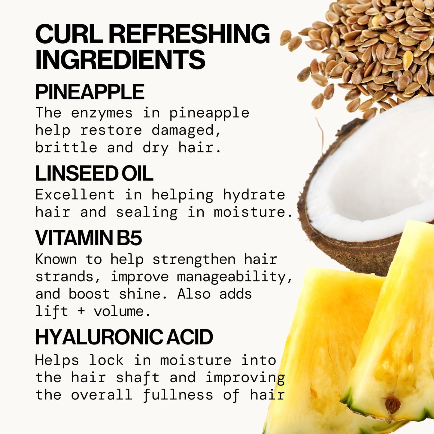Pacifica Pineapple Swirl Curl Defining Cream – Bounce, Frizz Control & Curl Enhancer Styling Cream for Curly Hair & Wavy Hair – Coconut Oil & Hyaluronic Acid For No-Crunch Hold – Cruelty-Free – 4-oz