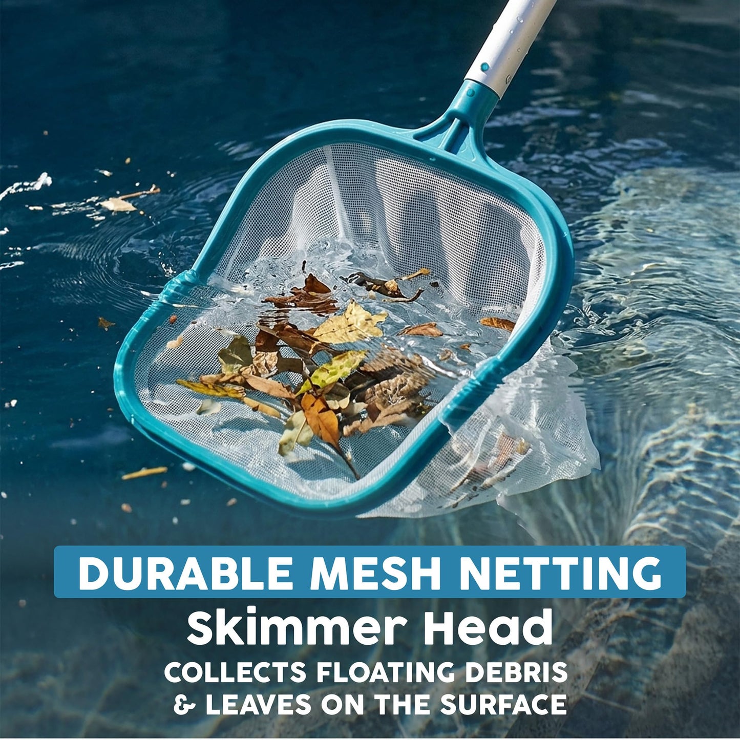 Bestway: AquaClean Deluxe Pool Maintenance Kit - Lightweight Pole, Vacuum & Skimmer Heads, Remove Leaves & Debris, Cleaning Accessory Pools Up to 20'