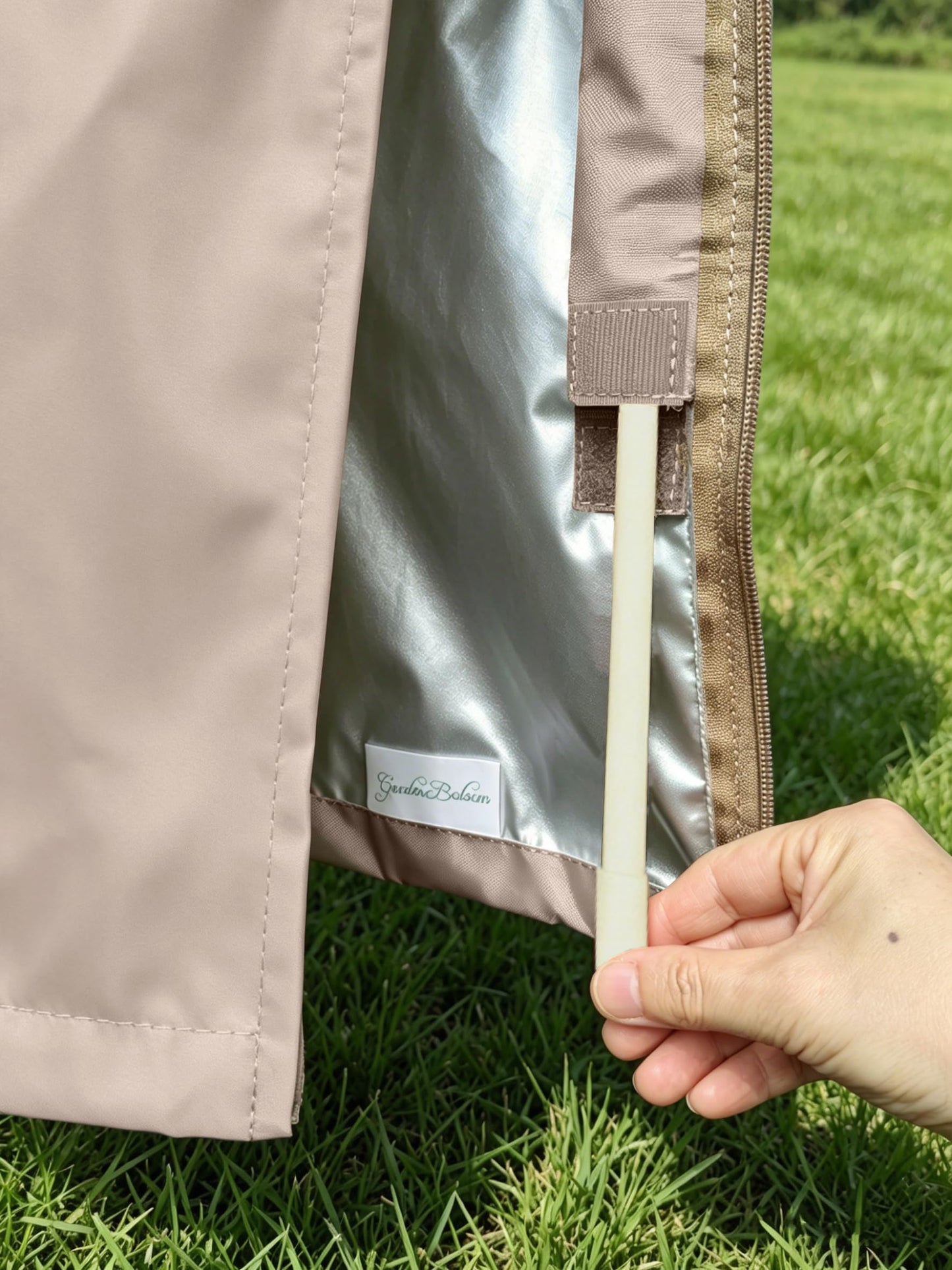 Patio Umbrella Cover for 10FT to 11FT Offset Umbrella, Water Resistant, Curved Cantilever and Straight Pole Parasol Outdoor Umbrellas Cover with Zipper and Rod