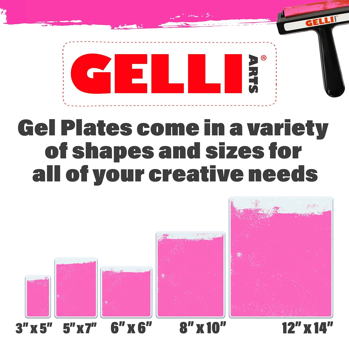 Gelli Arts Gel Printing Plate - 9" X 12" Reusable Gel Printing Plate, Printmaking Supplies, Monoprinting at Home, Arts and Crafts