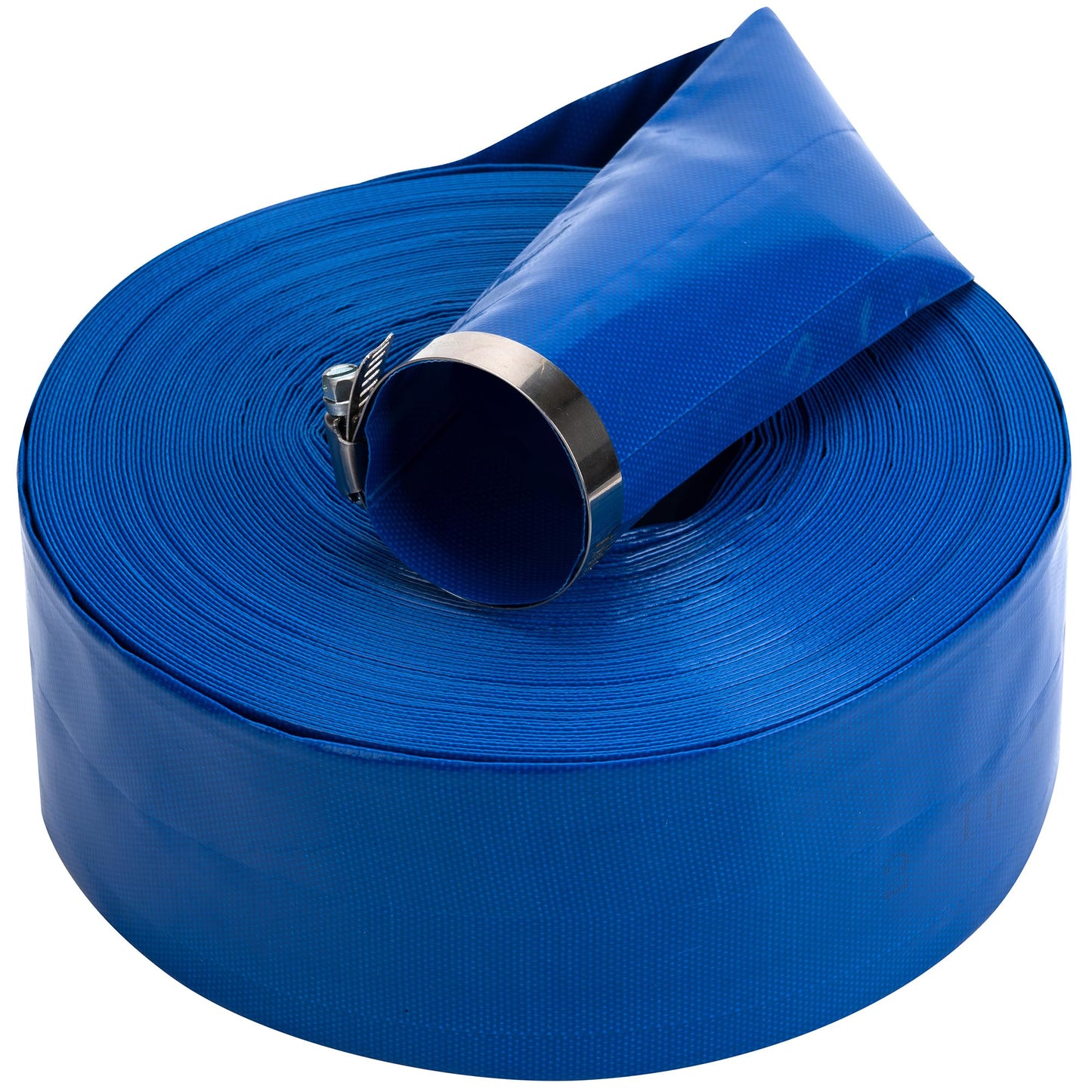 3 in x 25 ft Pool Backwash Hose Heavy Duty Drain Discharge Double PVC Lay flat General Purpose Vinyl Hose, Burst Resistant for Water Transfer Sump Pump Pool Filter (3in 25ft fiber reinforced hose)
