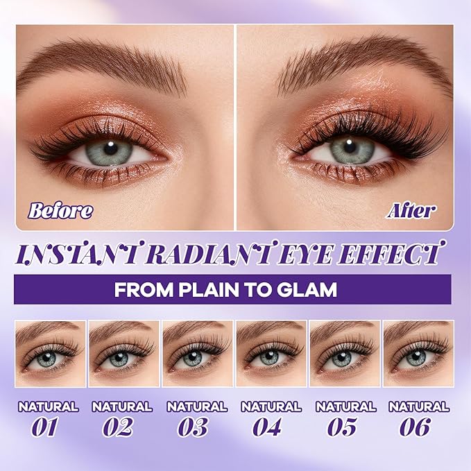 B&Q Natural Lash Clusters 01 - Cluster Eyelash Extensions, Pestañas Postizas Naturales Style Eyelashes Comfort Fit - Day-to-Night Natural Effect - Office & Date Ready For Effortless Beauty(8-16mix)
