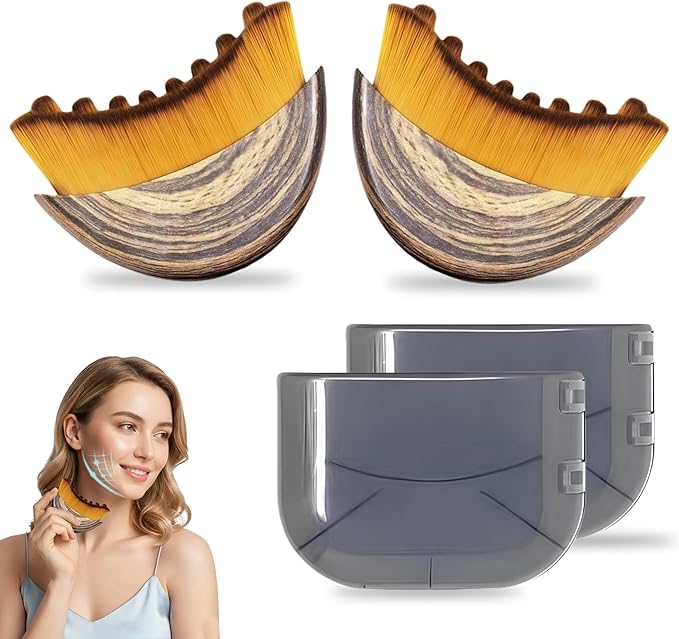 New Lymphatic Contour Face Brush, Lymphatic Drainage Massager for Face,Ergonomically Designed to Fit The Skin and Relieve Fatigue Ã¯Â¼Â2pcsÃ¯Â¼Â