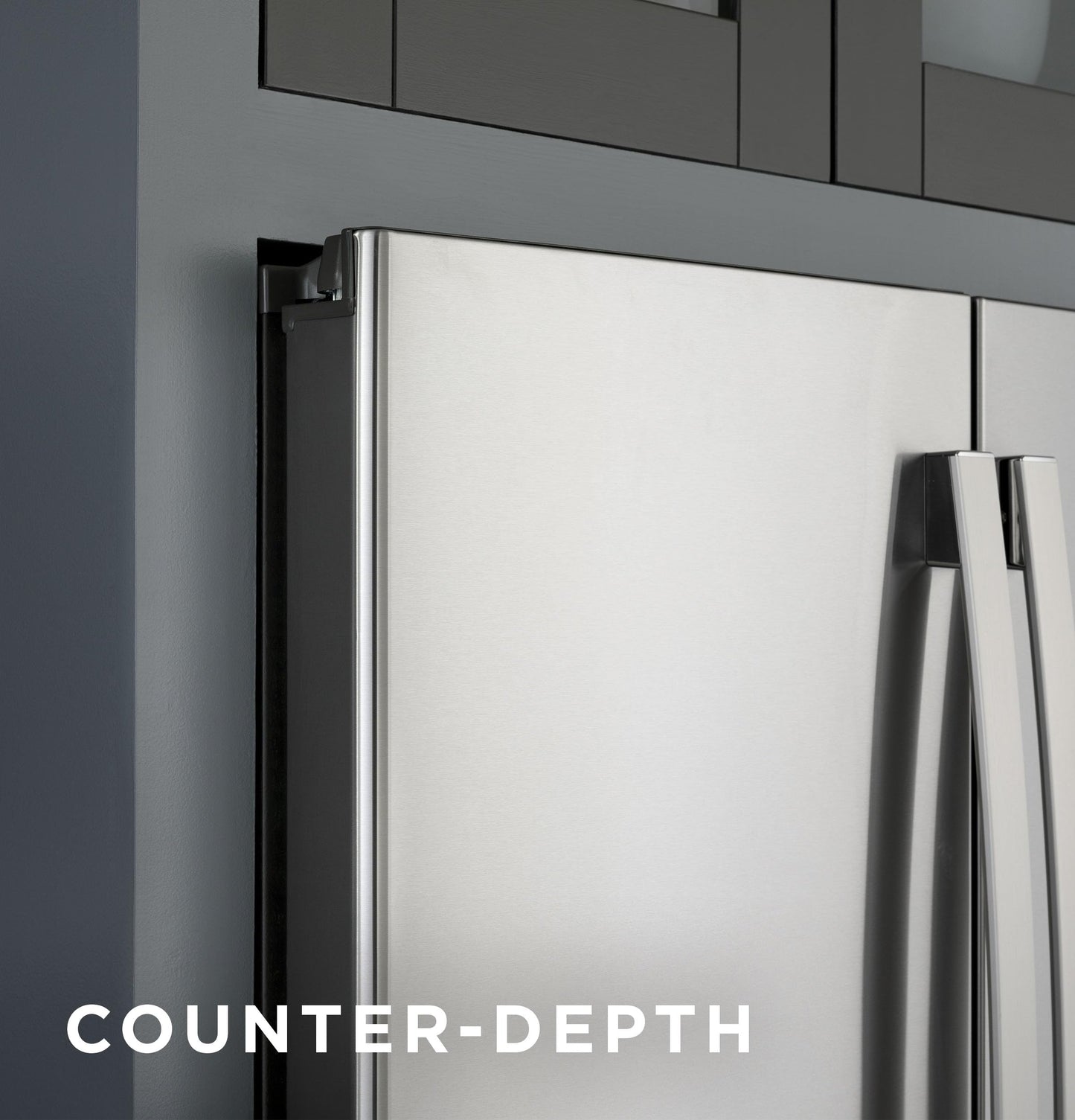 GE PROFILE 21.9 cu. ft. Counter Depth French Door Refrigerator w/Internal Dispenser in Fingerprint Resistant Stainless