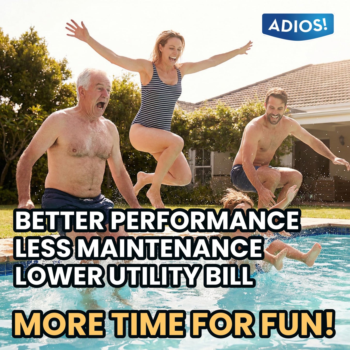 ADIOS! Pool Filter Cleaner, Deep Cleaning Soak Solution for Cartridge, Sand and DE Filters – Degreases and Restores Media - 128oz (Gallon)