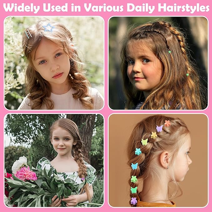 Toddler Hair Accessories, Cotton Toddler Elastic Hair Ties Baby Hair Ties with Hair Clips Hair Tail Tools, Girls Hair Accessories for Girls Baby Toddlers Kids