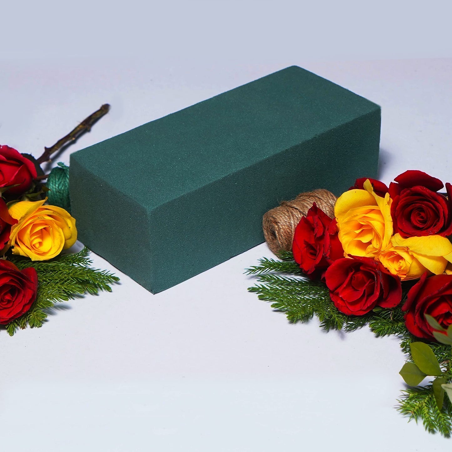FLOFARE Pack of 6, Dry and Wet Floral Foam Blocks for Fresh and Artificial Flowers, Each (7.8” L x 3.5” W x 2.4” H), for Wedding, Birthdays, Home, Office, and Garden Decorations