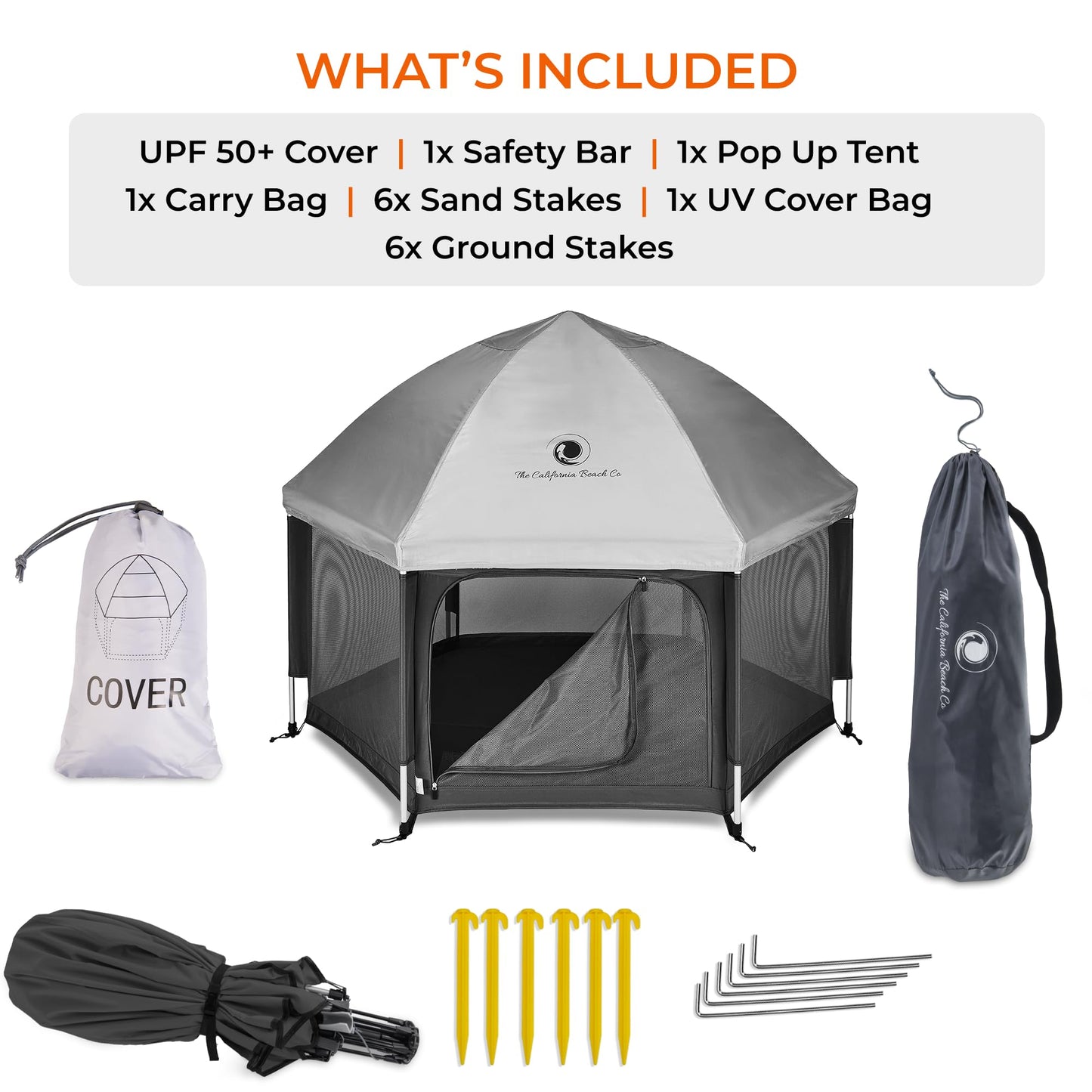 POP 'N GO PLAYPEN - Indoor & Outdoor Baby Playpen for Babies and Toddlers - Baby Beach Tent, Foldable, Portable W/Canopy, Travel Bag, & Mosquito Net - Pop Up Pack and Play Tent (Black)