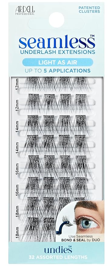 Ardell Seamless Light-as-Air Underlash Extensions - Refill Pack, DIY Cluster Eyelash Extensions, Natural Eyelash Clusters, Individual Lashes, 1 Pack