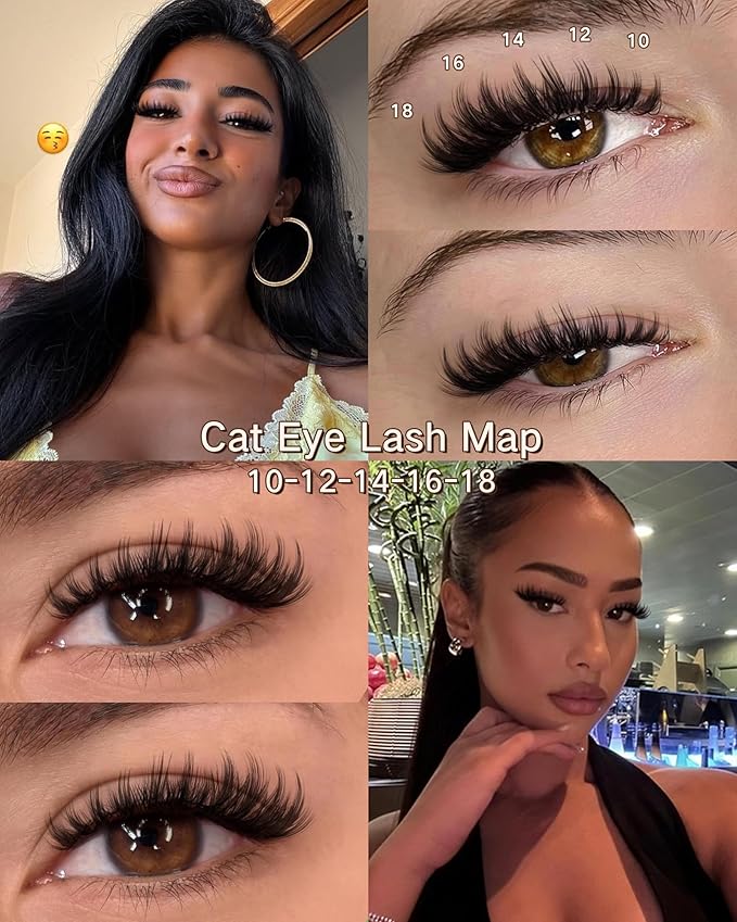 Goddvenus Fluffy Plush Manga Lash Clusters, Natural Wispy Cluster Eyelash Extensions, DIY Lash Extension at Home For Dolly Anime Look, Thick Fairy Individual Lashes Clusters