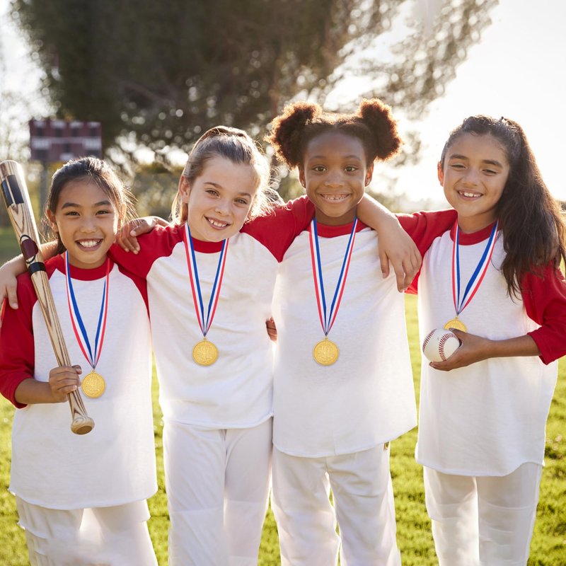 Dyshri 12 Pieces Gold Silver Bronze Award Medals, 1st 2nd 3rd Award Medals Metal Winner Medals Prizes with Neck Ribbon for Sports, Competitions, Olympic Style, 2 Inches