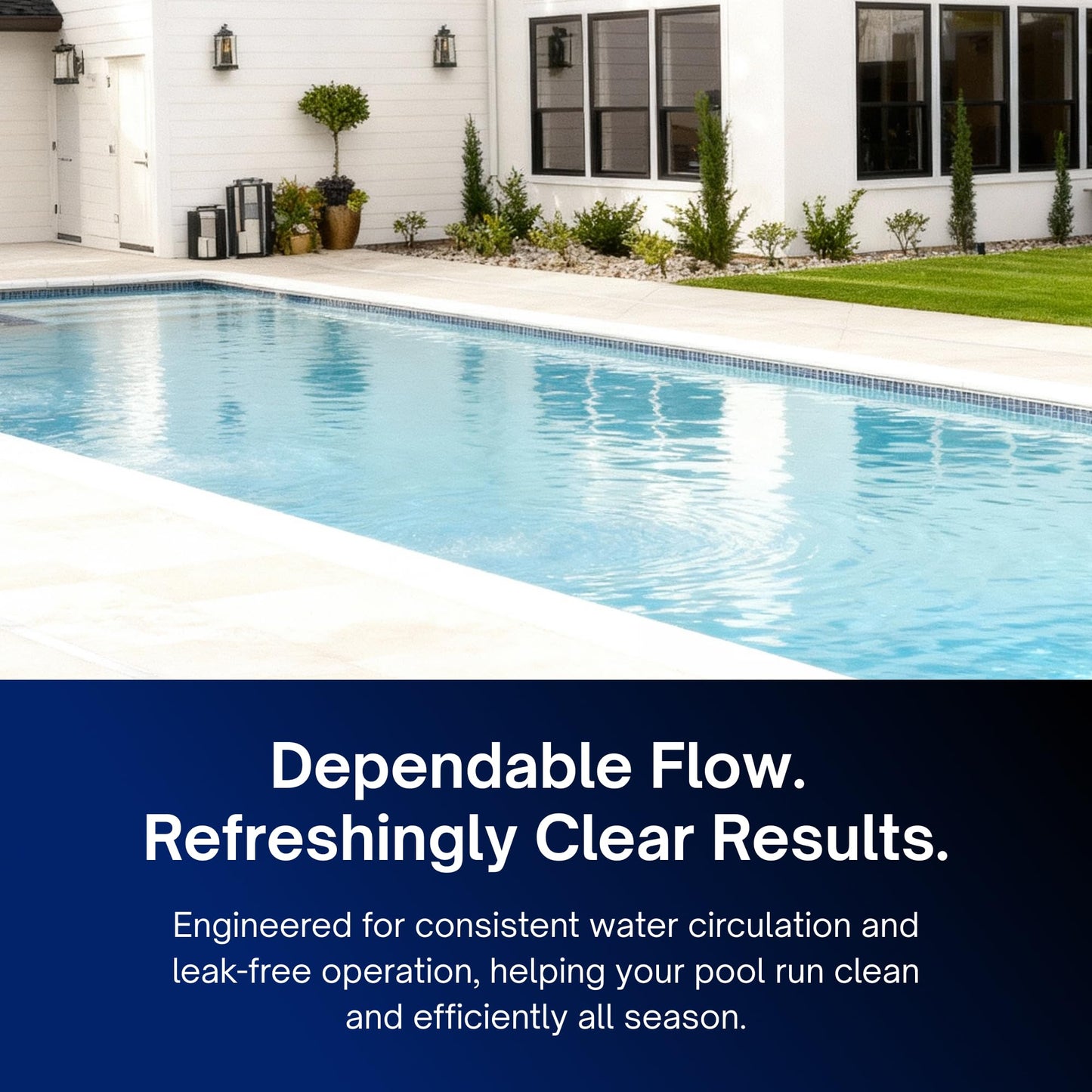 FibroPool Professional Pool Filter Hose Replacement Kit – 1.5" 6 Foot Hose 2 Pack with Reinforced Cuffs, Adapters, Clamps & PTFE Tape – Durable, Leak-Resistant, Universal Compatibility
