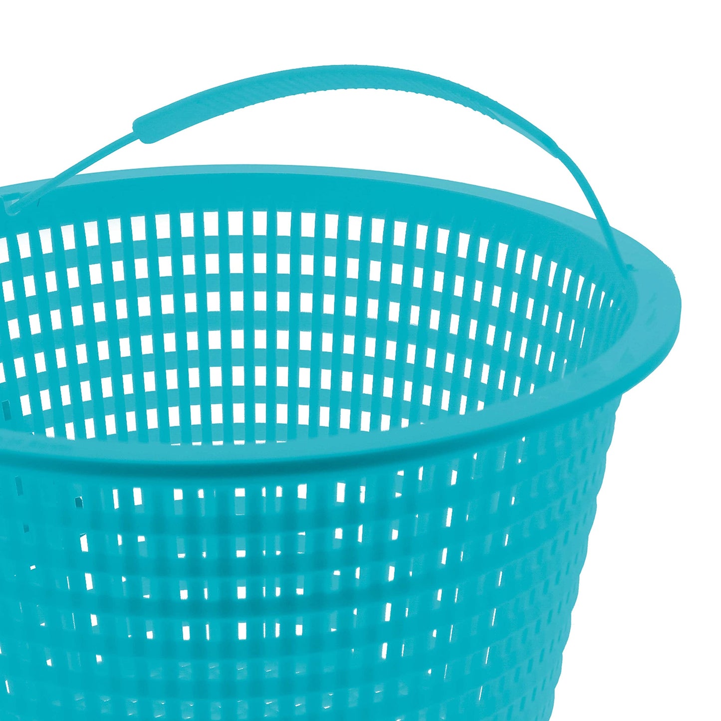 U.S. Pool Supply Swimming Pool Teal Blue Plastic Skimmer Replacement Basket (Set of 2) - Skimmer Basket for Inground Pool, Skim Filter Remove Leaves Debris - 8" Top, 5.5" Bottom, 5" Deep, Not Weighted