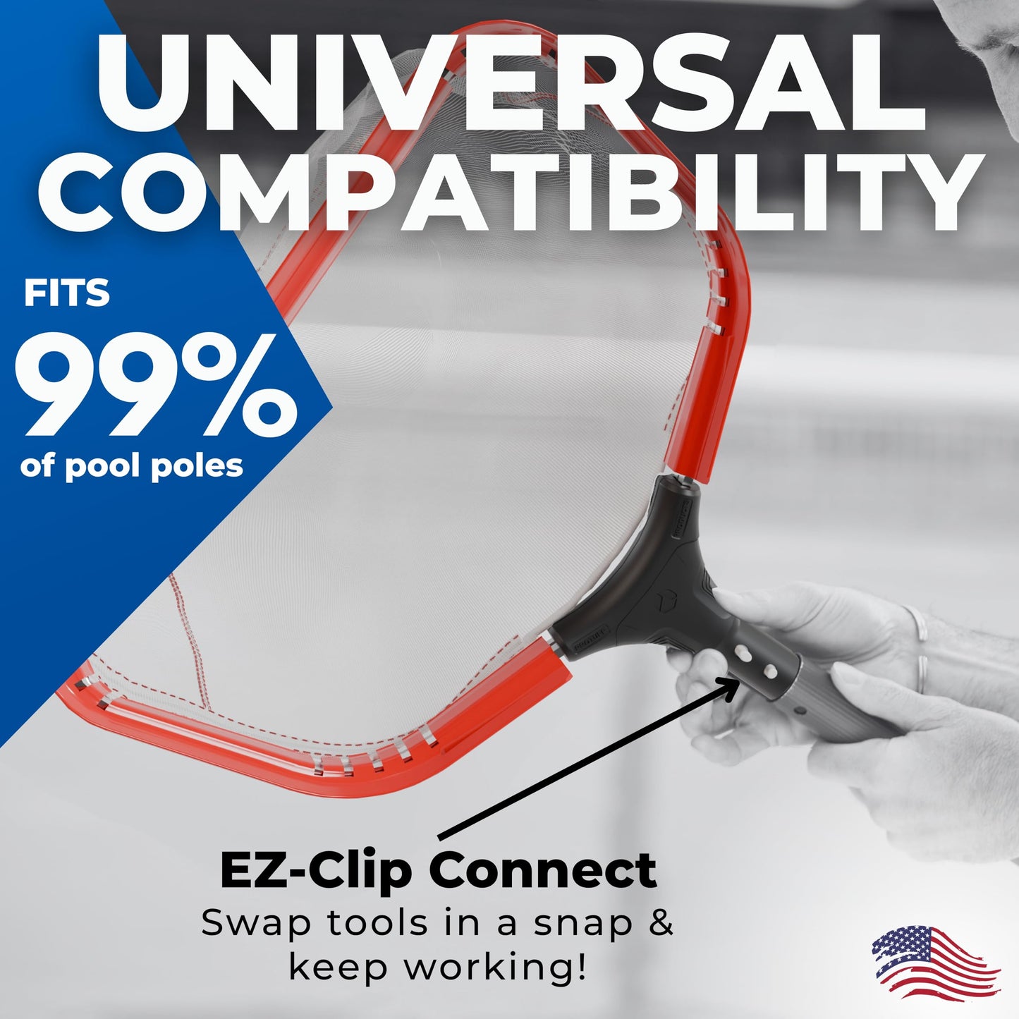 ProTuff PRO Ultimate Silt & Leaf Rake Bundle - 490 Promise Unlimited & Unconditional Replacements - 2-Items: 23" Medium & 17" Fine Mesh Pool Cleaner for Sand, Silt, Pollen, Leaves & Twigs
