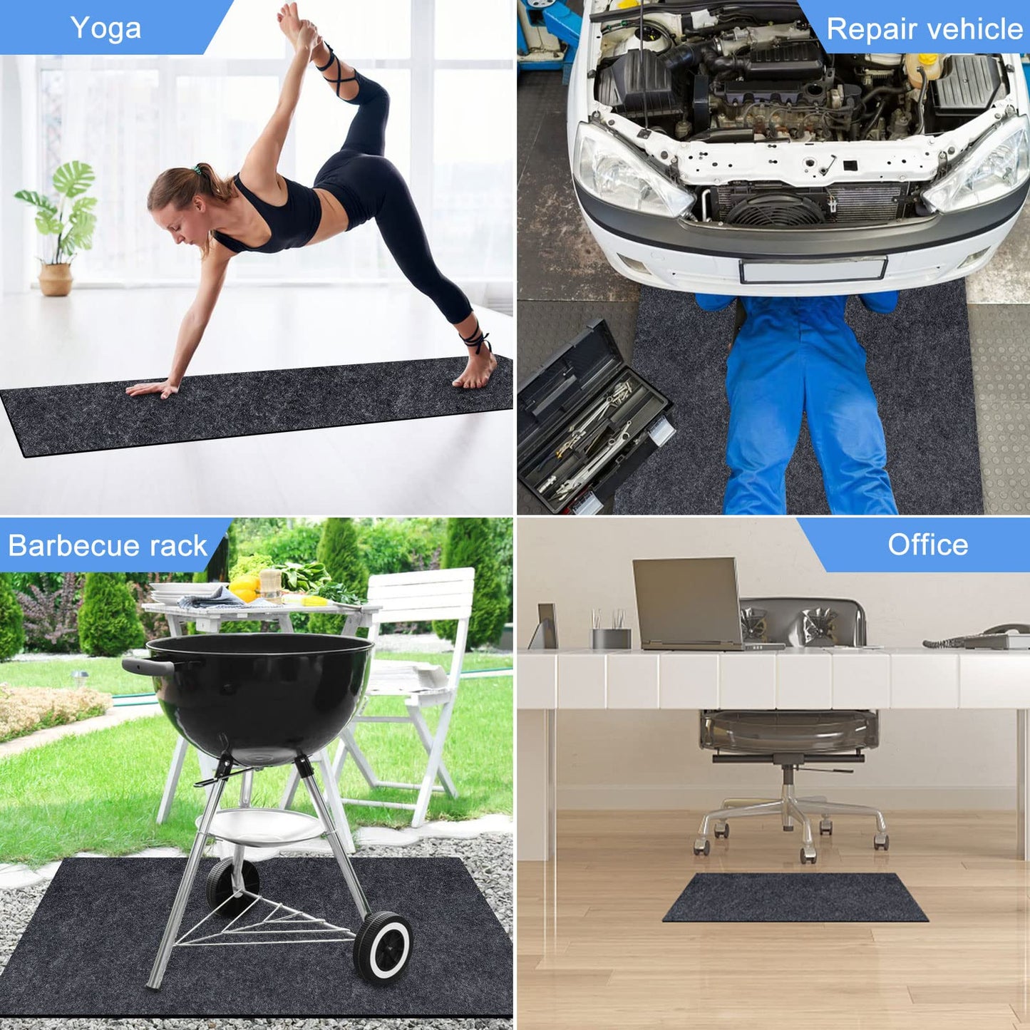 80 * 80 inch Round Inflatable Hot Tub Mat, Outdoor Indoor, Waterproof Slip-Proof Backing, Absorbent Spa Pool Ground Base Flooring Protector for Hot Tub Pool