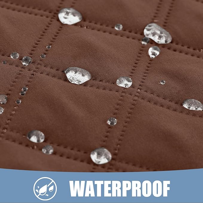 Smiry Waterproof Dog Bed Cover Pet Blanket, Soft Washable Dog Blanket for Furniture Bed Couch Sofa Reversible, Checkered (40"x90", Brown/Brown)