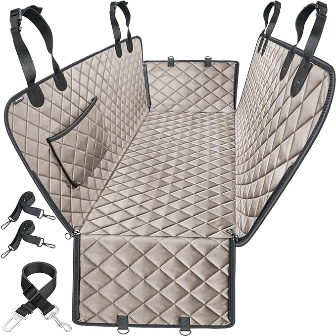 URPOWER Dog Seat Cover Car for Pets 100% Waterproof Pet Hammock 600D Heavy Duty Scratch Proof Nonslip Durable Soft Back Covers Cars Trucks and SUVs