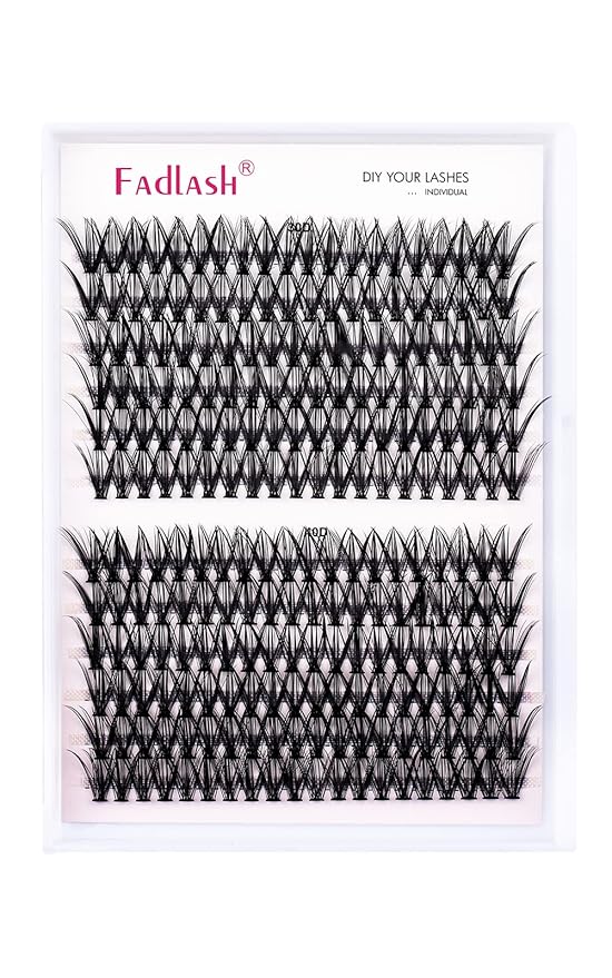 Cluster Lashes 30D+40D Individual Lashes 240pcs DIY Eyelash Extension D Curl 0.07 Natural Individual Lash Extensions False Eyelashes Wispy (30D+40D-0.07D, 12mm)