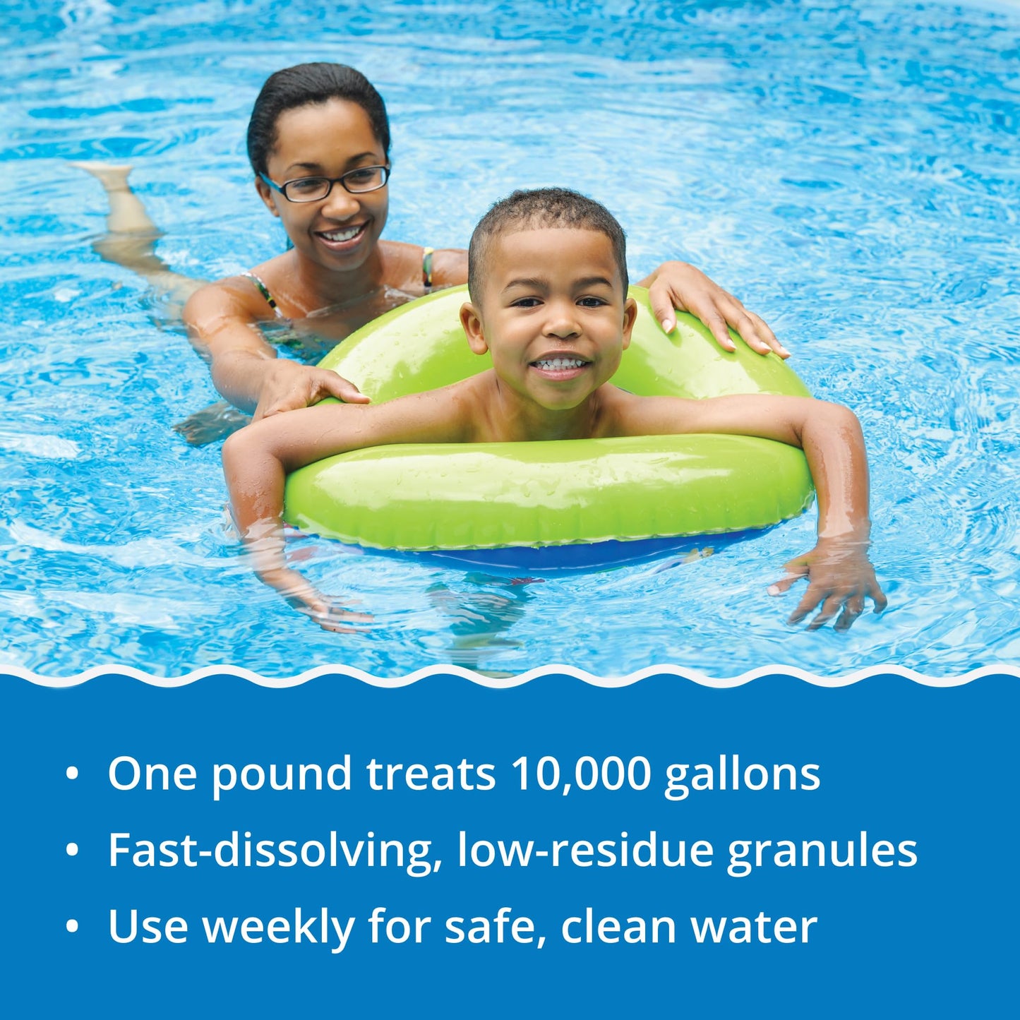 In The Swim Pool Shock – 68% Cal-Hypo Granular Sanitizer for Crystal Clear Water – Defends Against Bacteria, Algae, and Microorganisms - 50 Pounds