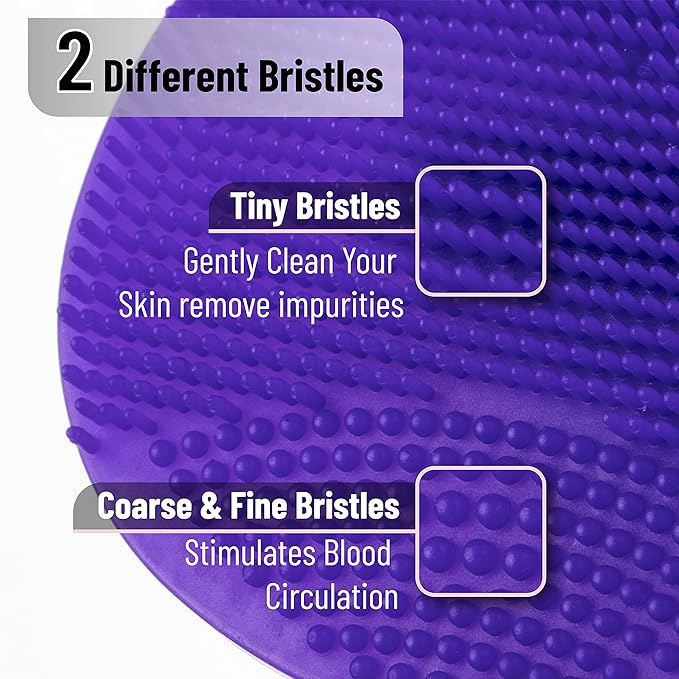 Slick- Silicone Facial Cleansing Brush, 4 Pack, Silicone Face Scrubber Exfoliator