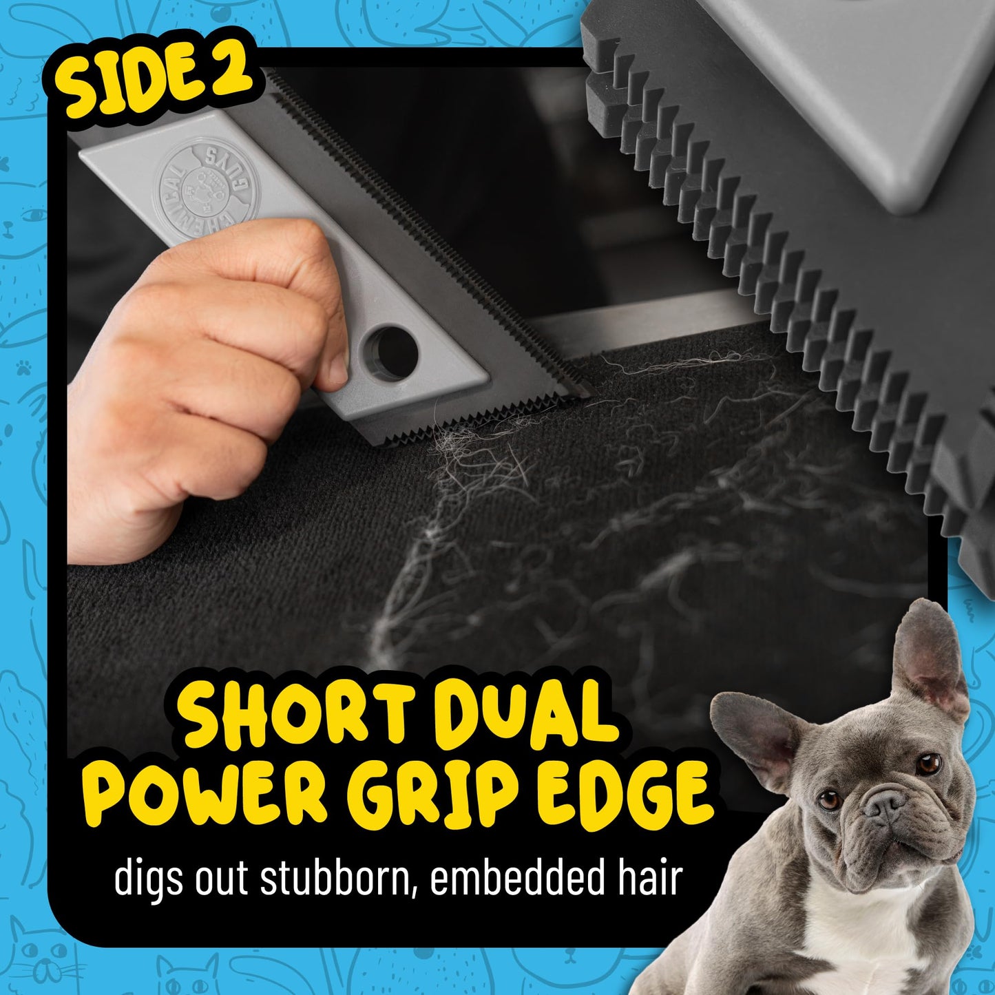 Chemical Guys Grubbie Edge Pet Hair Removal Tool – Reusable Pet Hair & Lint Remover for Car Interiors, Upholstery, Carpets, Seats, and Home Furniture – Removes Embedded Hair & Fur Fast