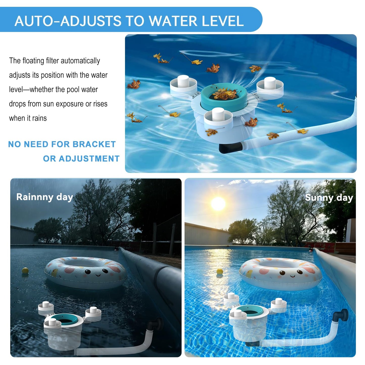 Valdorena Surface Float Skimmer Upgrade 2025 and 2026 Year (Turquoise)