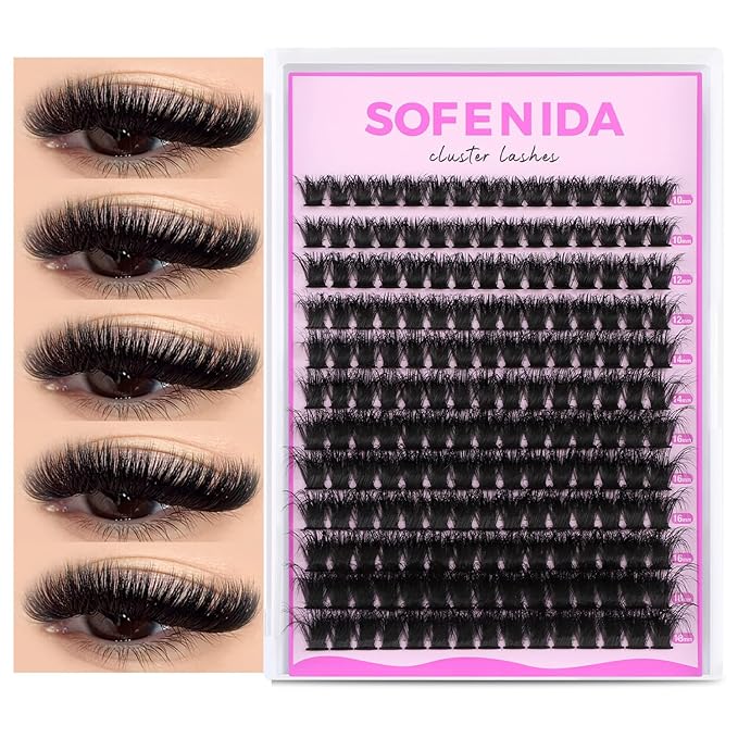Lash Clusters 100D Thick Cluster Lashes 10-18mm Individual Cluster Lashes Volume Eyelash Clusters D Curly Cluster Eyelash Extensions 3D Wispy Lash Clusters DIY Wispy Lash Cluster(100D-10-18MIX Lashes)