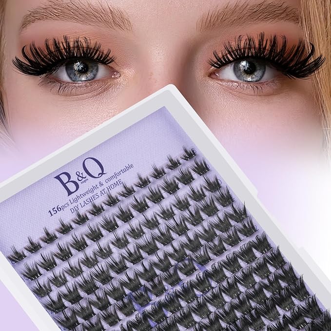 B&Qaugen Lash Clusters B04 DIY Eyelash Extensions(B04,8-18MIX)