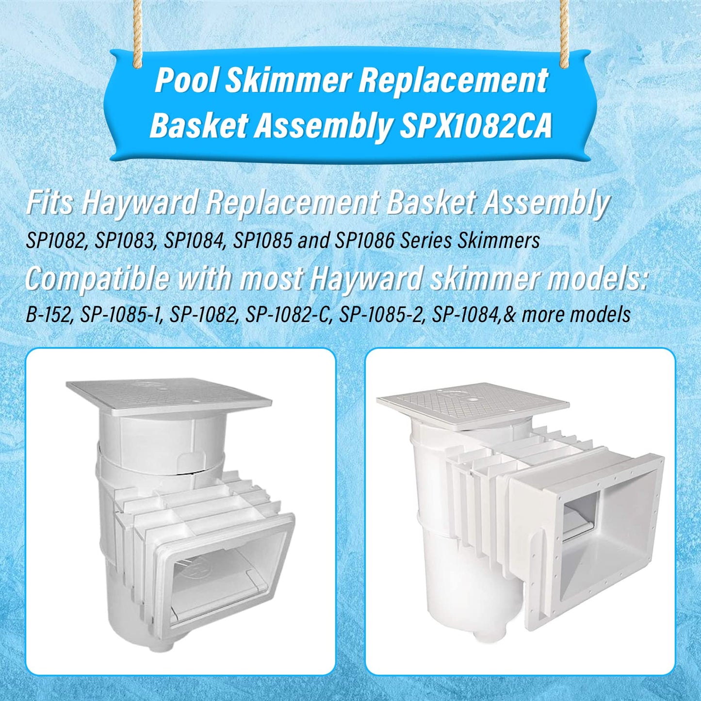 ChangTa Pool Skimmer Basket Replacement, for Hayward SPX1082CA & Aladdin B-152 Skimmer Models SP1082 SP1083 SP1084 1085 1086 SP1075 1075T 1076 1077 Skimmers Basket