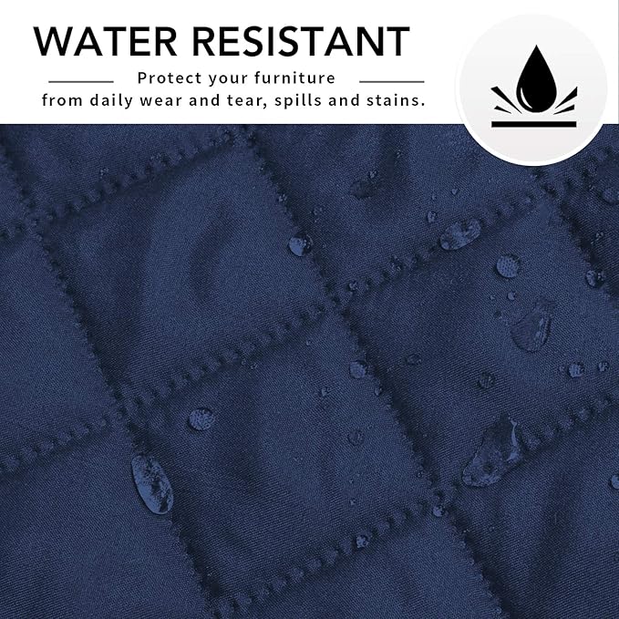 Easy-Going L Shape Sofa Slipcover Chaise Cover - Reversible Furniture Protector for Pets & Kids (X-Large, Navy/Navy)