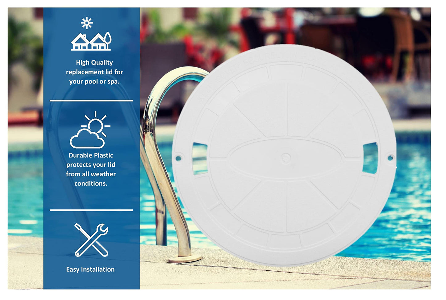 JSP Manufacturing Aftermarket Skimmer Lid Replacement for Hayward Swimming Pool Skimmer Deck Cover SP1070C SPX1070C (2)