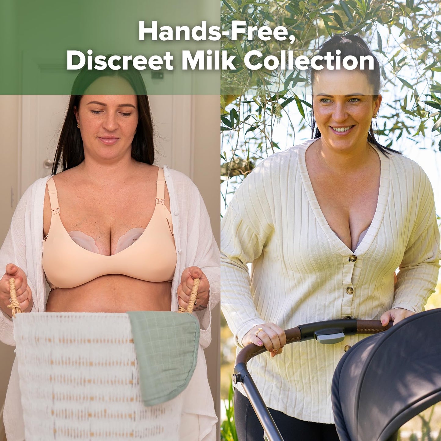 haakaa Petal Soft Silicone Milk Collector丨Discreet Leak-Protection Breast Milk Saver, Reusable Breast Shells Milk Collection Cup for Breastfeeding with Cleaning Brush- 2PCS