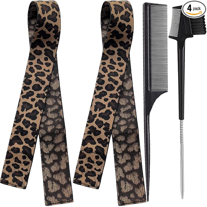 Elastic Lace Melting Band for Wigs - Adjustable Buckle Edge Wrap for Laying Edges, Keeping Wig Grip and Frontal Melting, 2 Pcs Wig Accessories