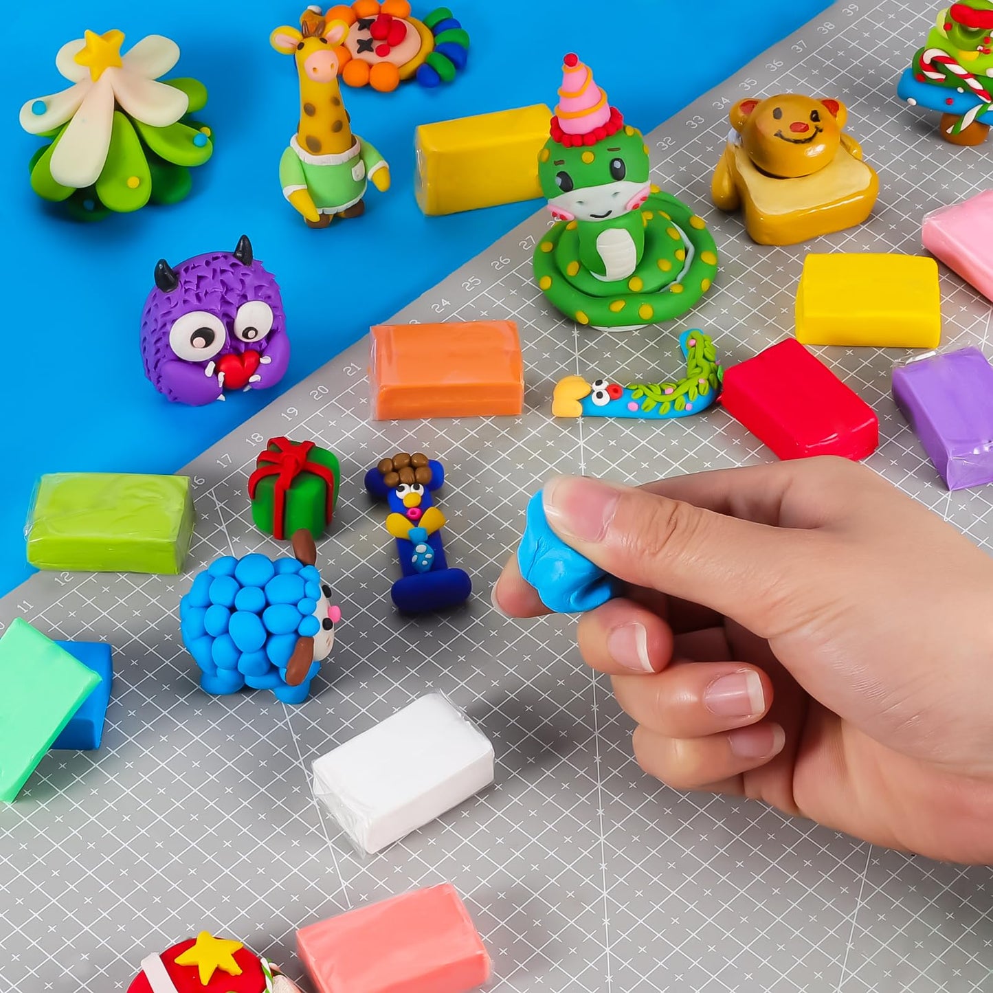 CiaraQ Polymer Clay Kit, Mini Modeling Clay Set for Kids/Beginners/Artist, 48 Colors