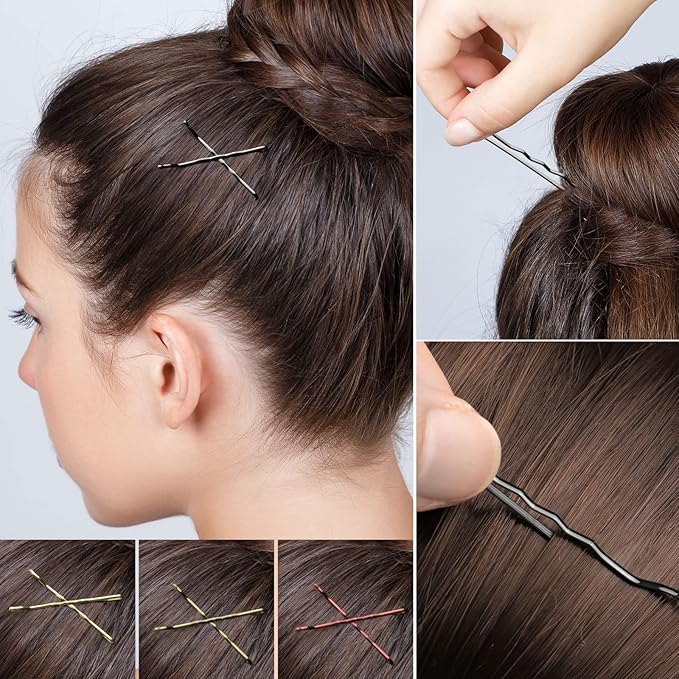 200PCS 2Inches Hair Pins Kit Hair Clips Secure Hold Bobby Pins Hair Clips for Women Girls and Hairdressing Salon With Clear Storage Box(MulticolorÃ¯Â¼Â